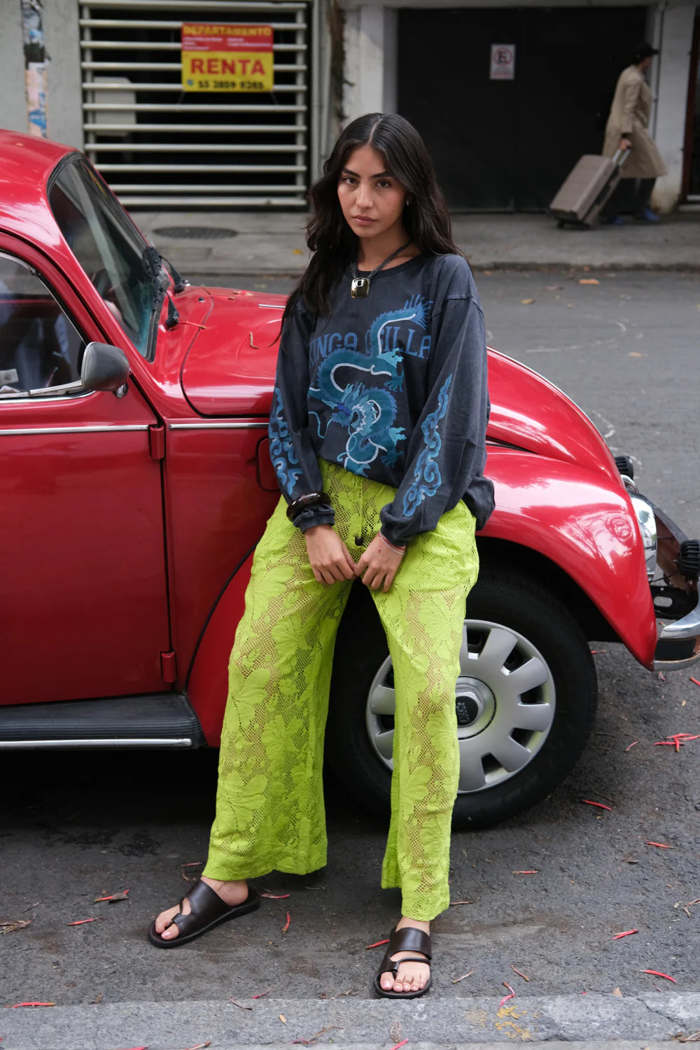 REX DRAGON ROSES LONG SLEEVE TEE