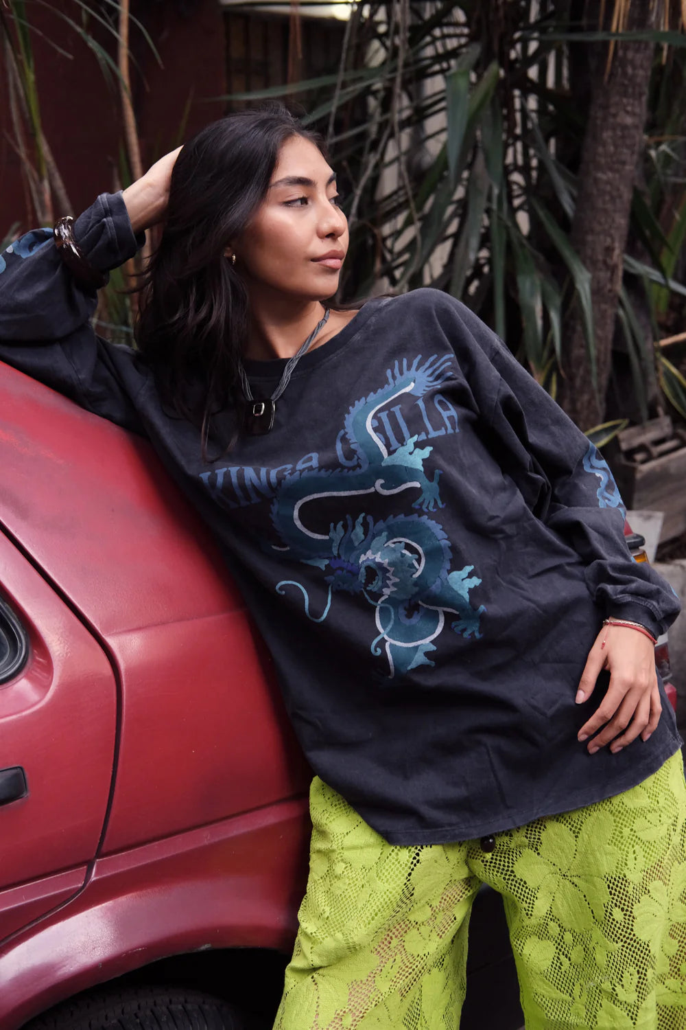 REX DRAGON ROSES LONG SLEEVE TEE