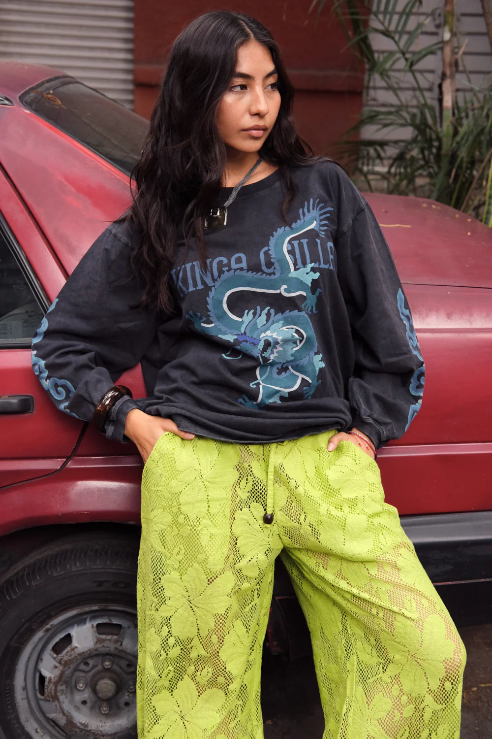 REX DRAGON ROSES LONG SLEEVE TEE