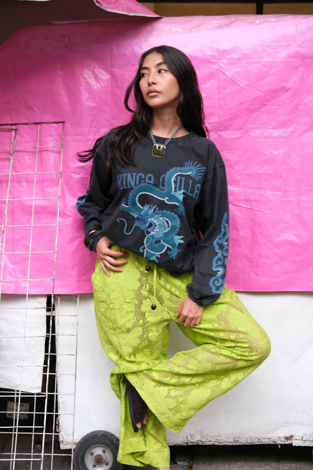 REX DRAGON ROSES LONG SLEEVE TEE