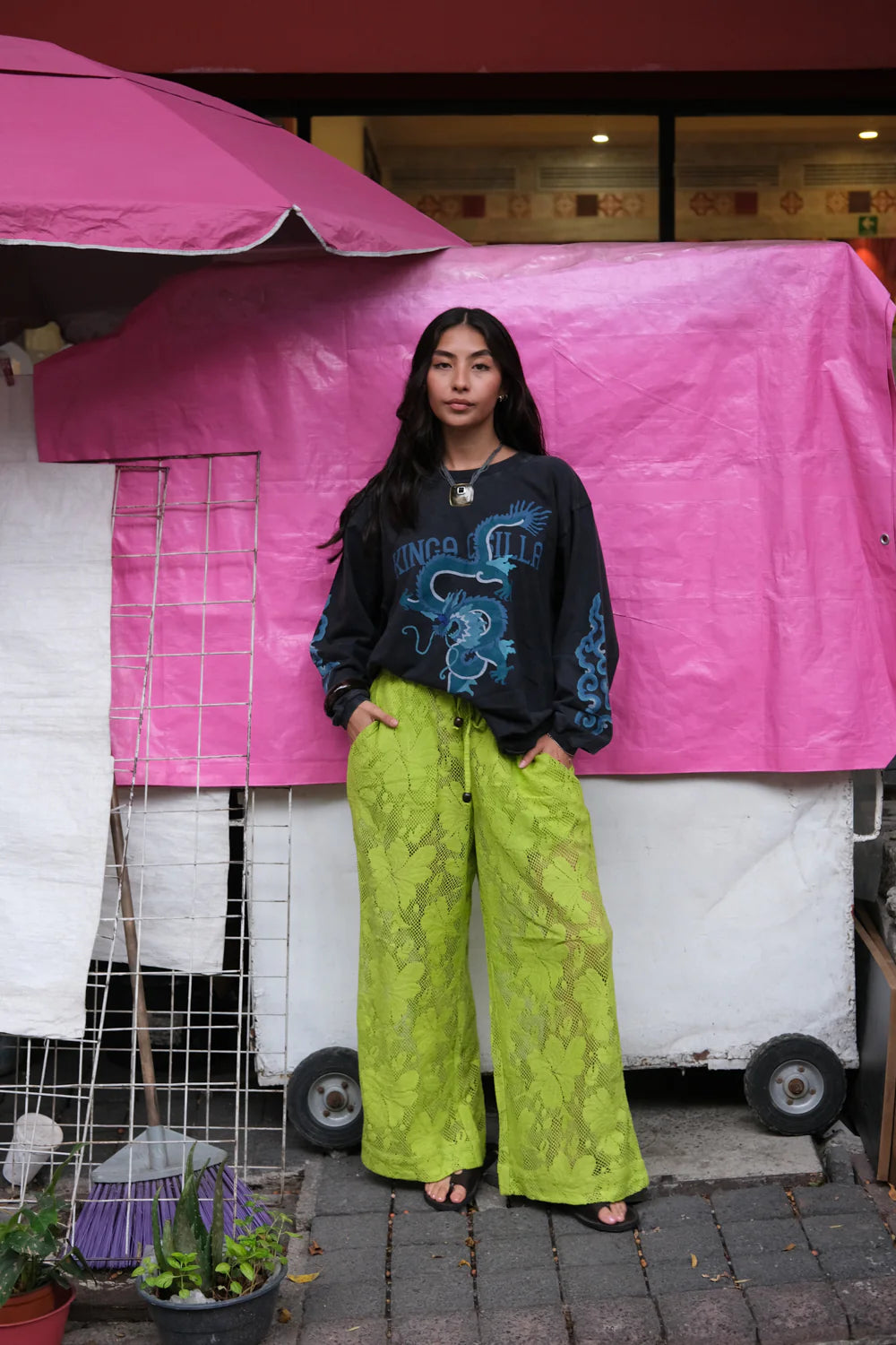 REX DRAGON ROSES LONG SLEEVE TEE
