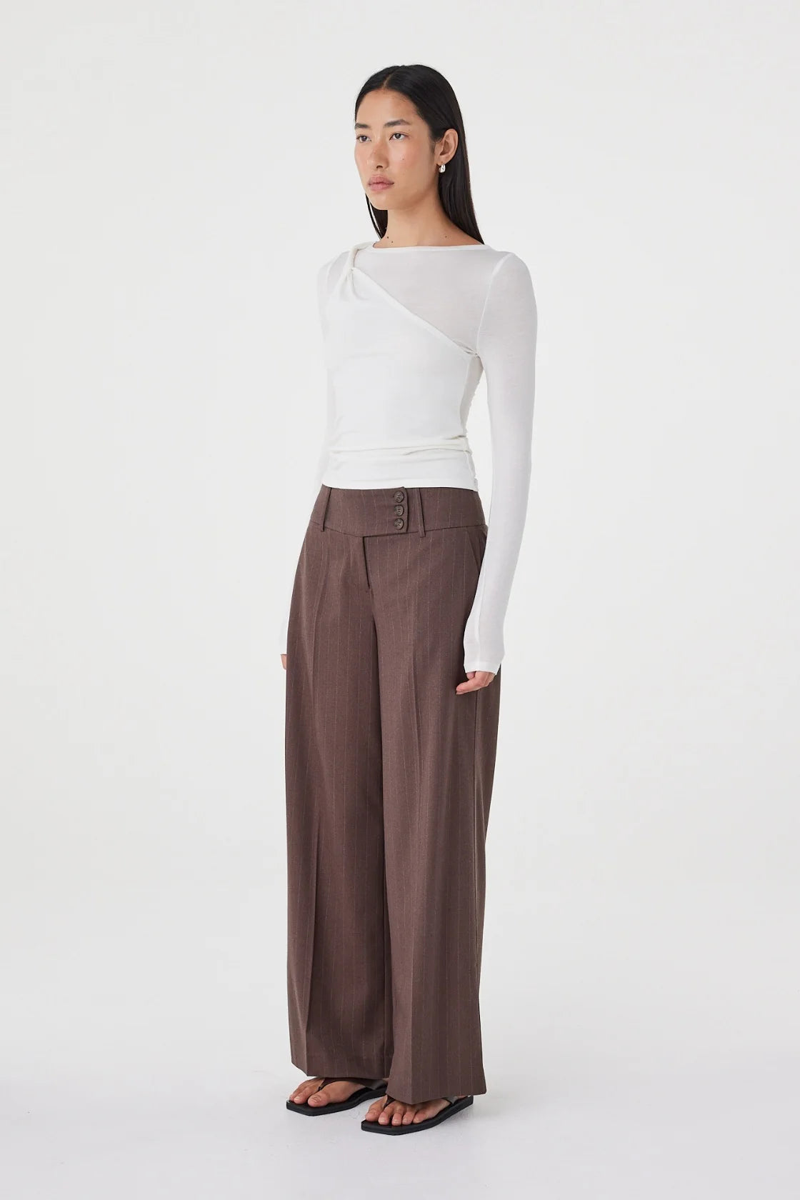 MABEL LS TWIST TOP | CREAM