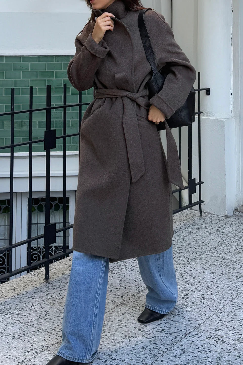 SADIE WOOL COAT | COCOA MARLE
