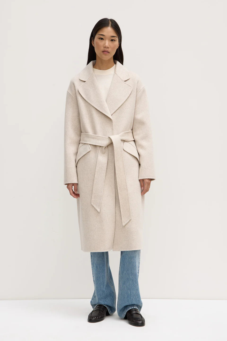 SADIE WOOL COAT | OAT MARLE