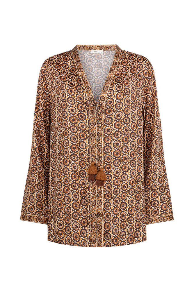 SANNAH TIE BLOUSE | GOLDEN ORCHE