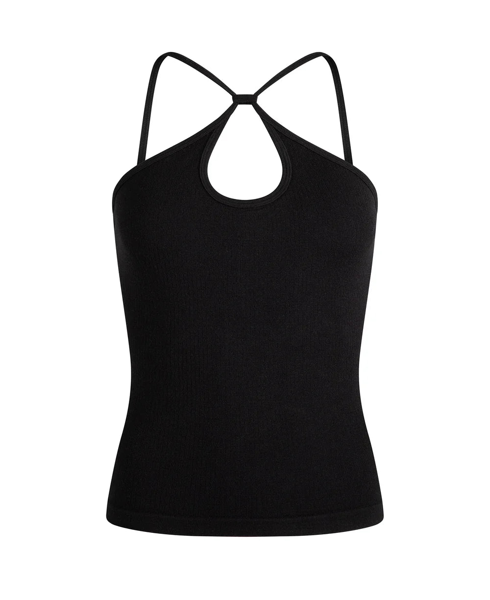SURYA WOOL TANK | BLACK