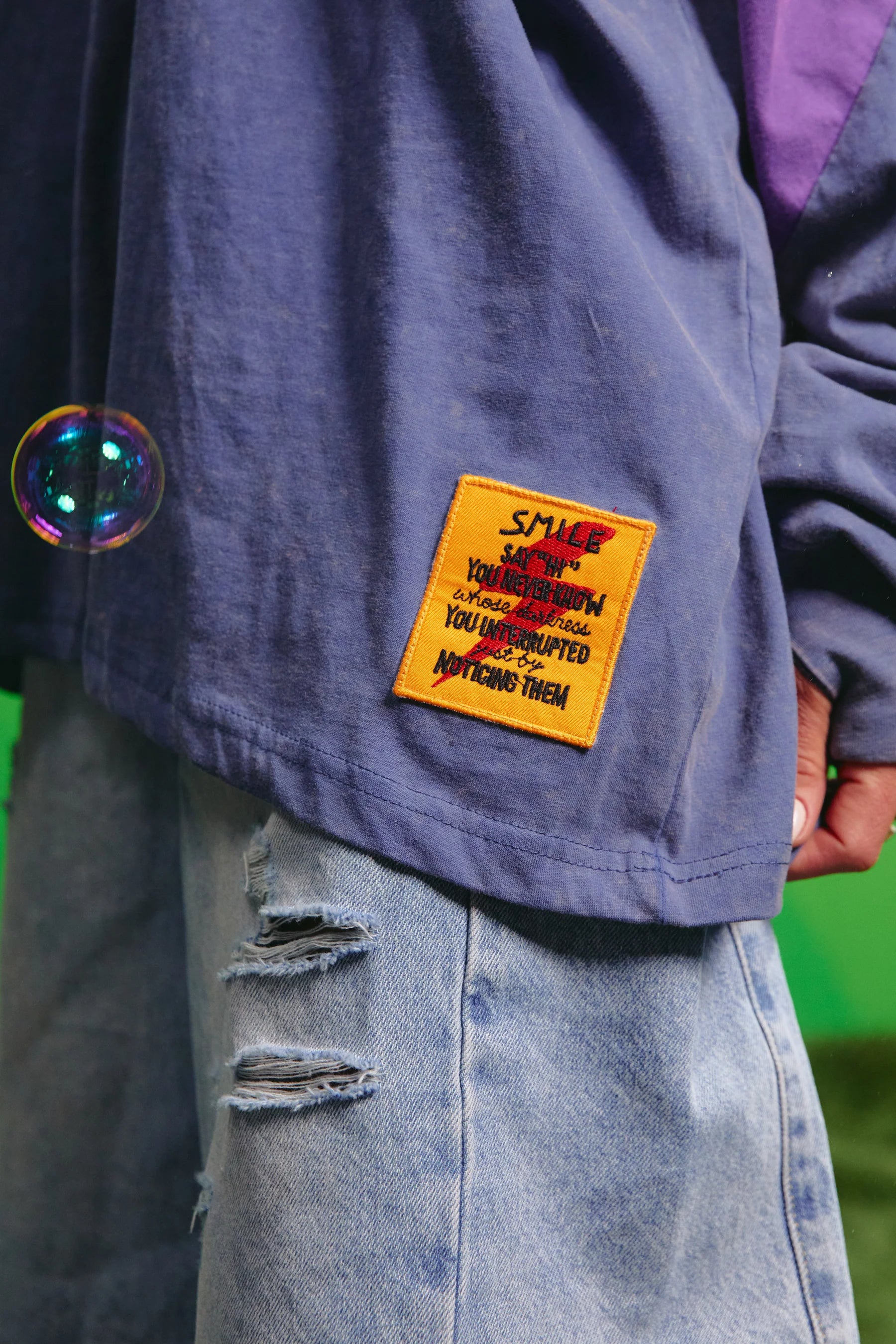 THE HIGH QUALITY HUMAN LS TEE | PURPLE