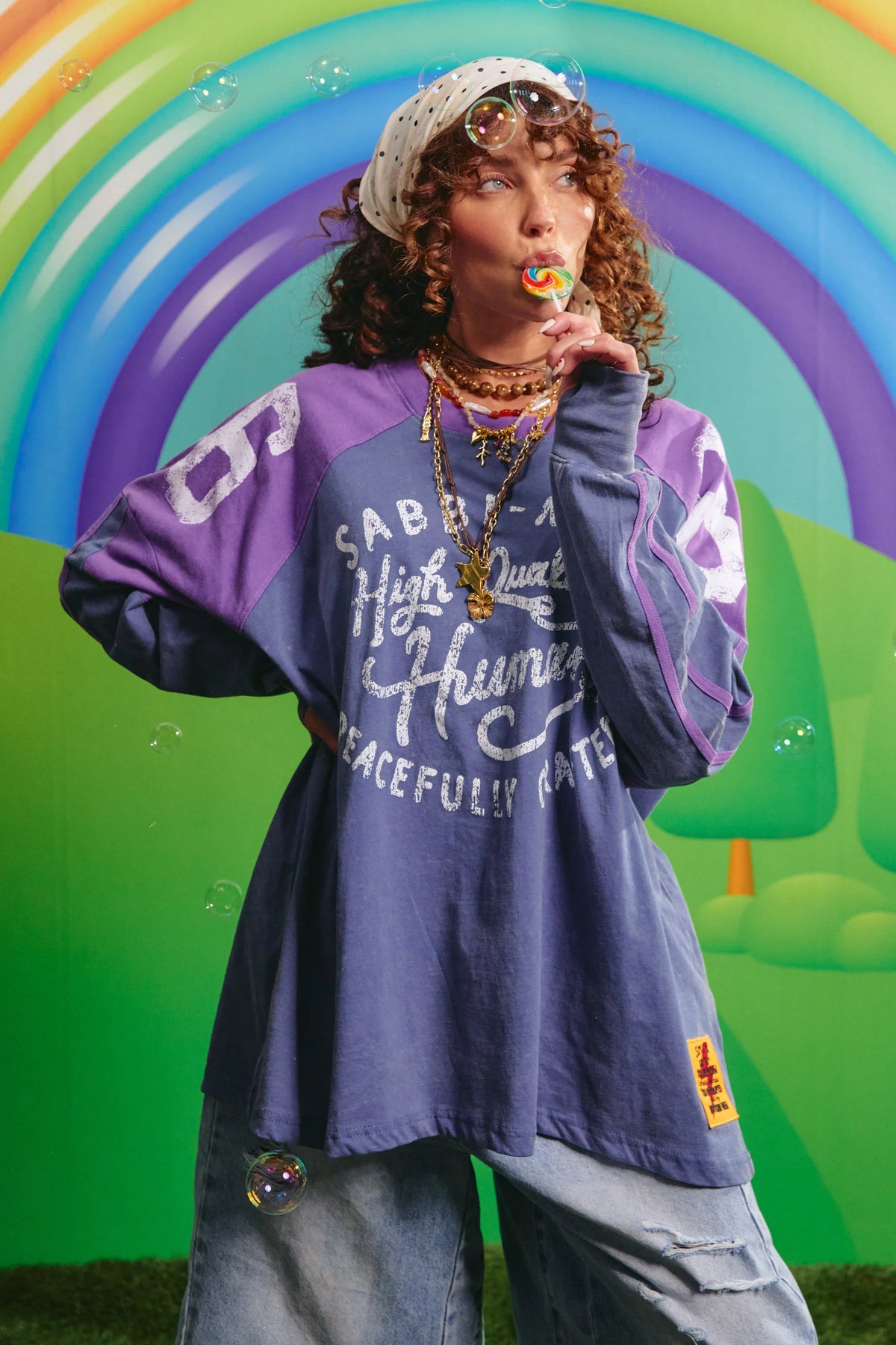 THE HIGH QUALITY HUMAN LS TEE | PURPLE
