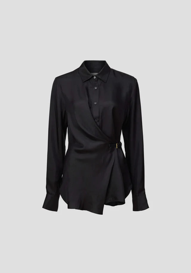 HERCULES WRAP SHIRT | BLACK