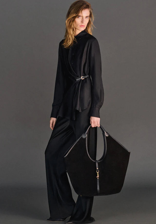 HERCULES WRAP SHIRT | BLACK