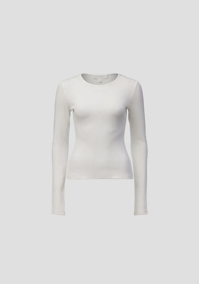 WOODS RIB LONGSLEEVE TEE | IVORY