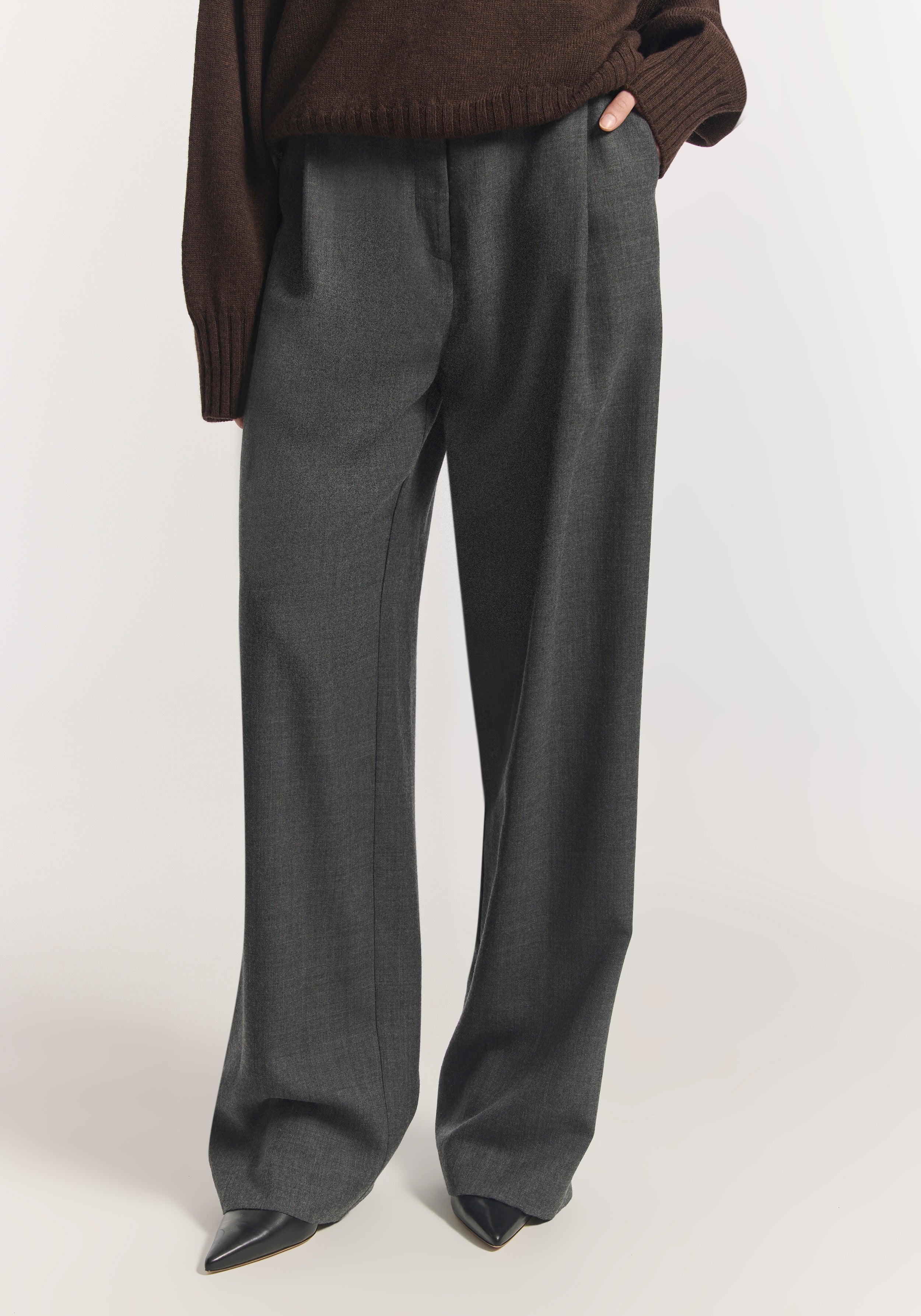 IDOL WOOL PANT | CONCRETE