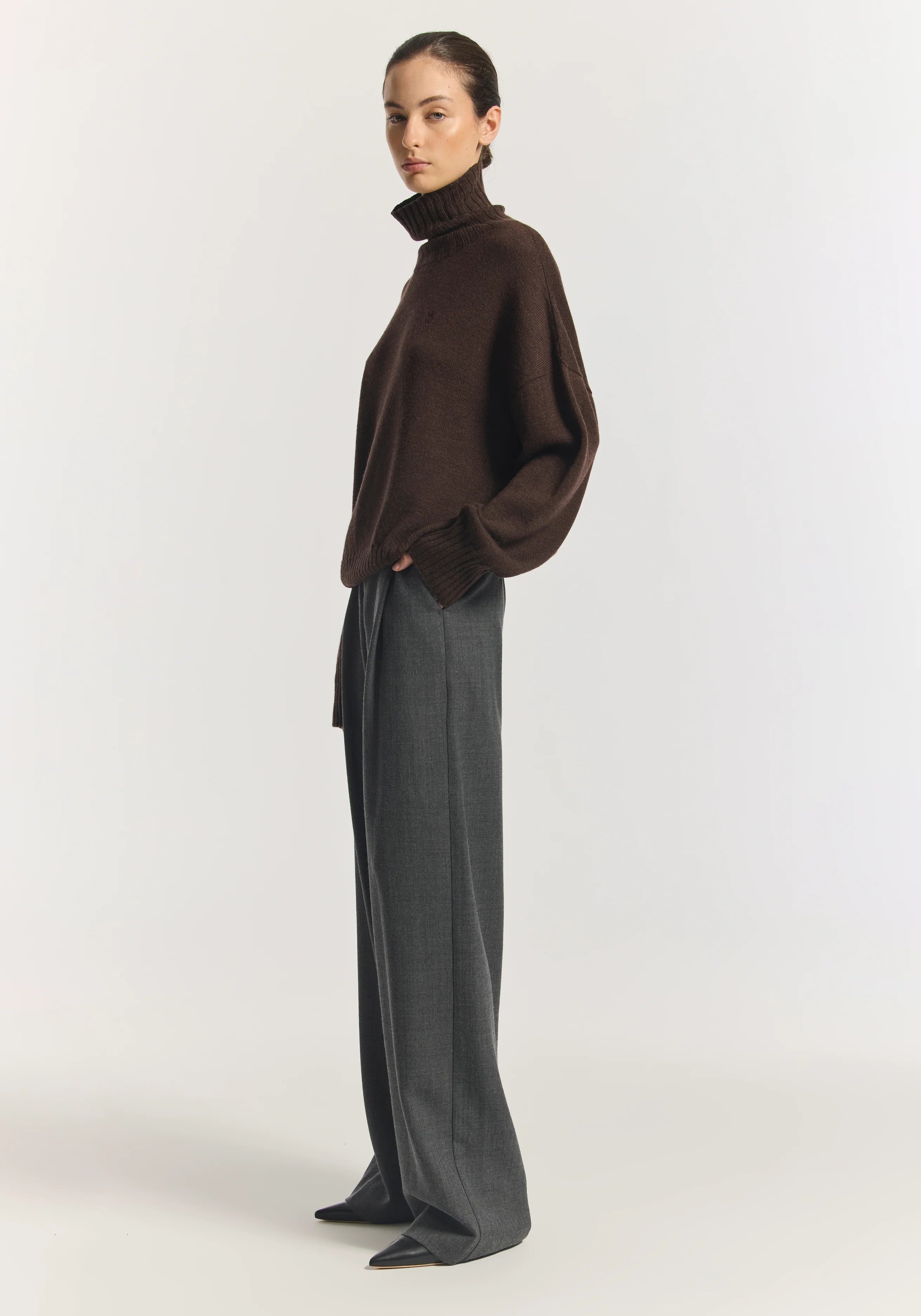 IDOL WOOL PANT | CONCRETE