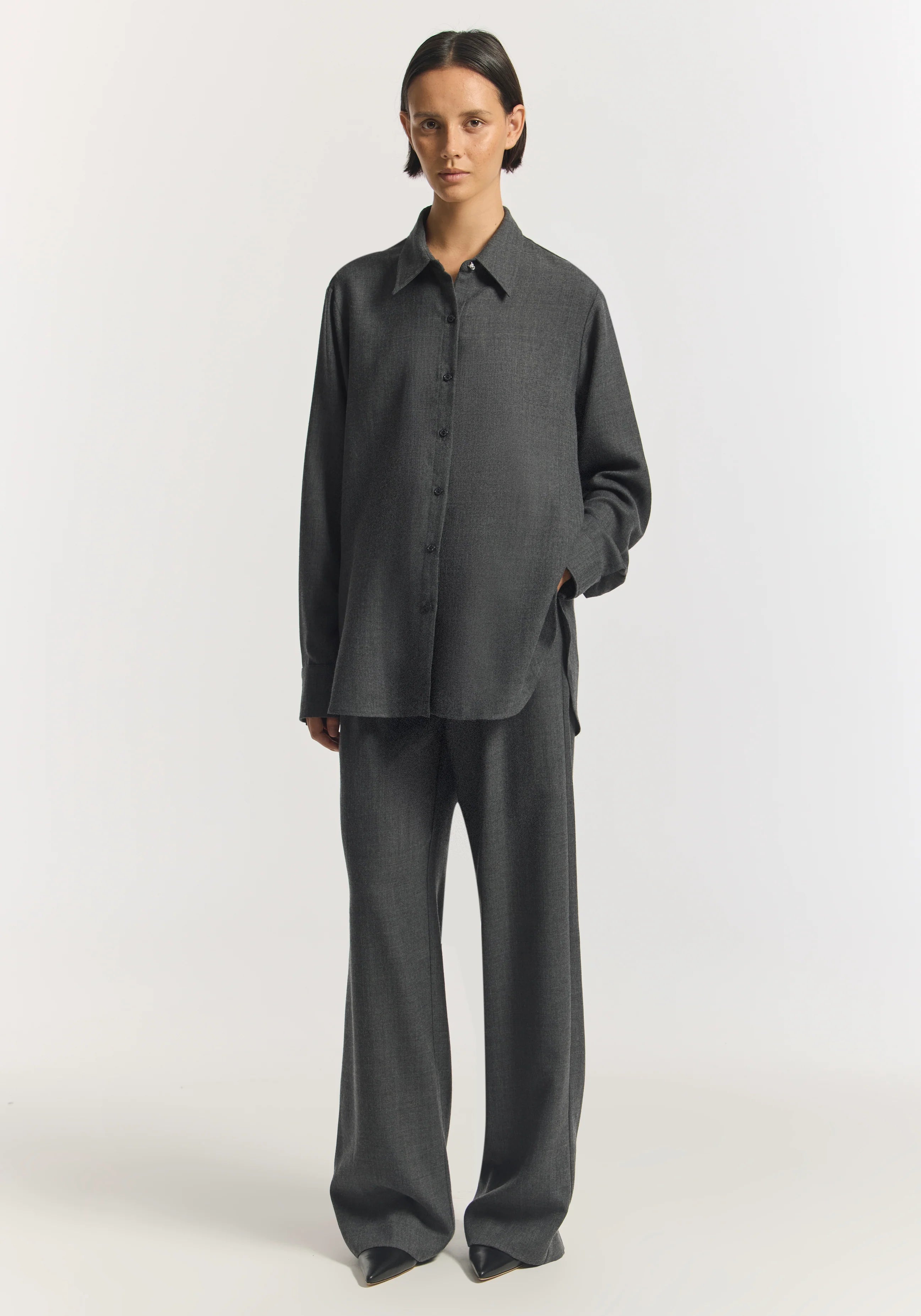 IDOL WOOL PANT | CONCRETE