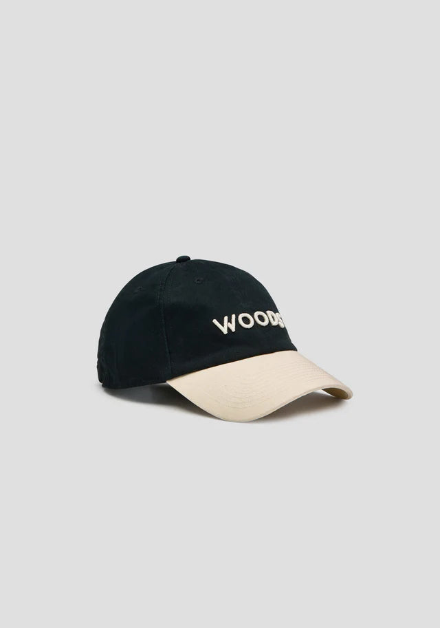 WOODS CAP | BLACK / ECRU