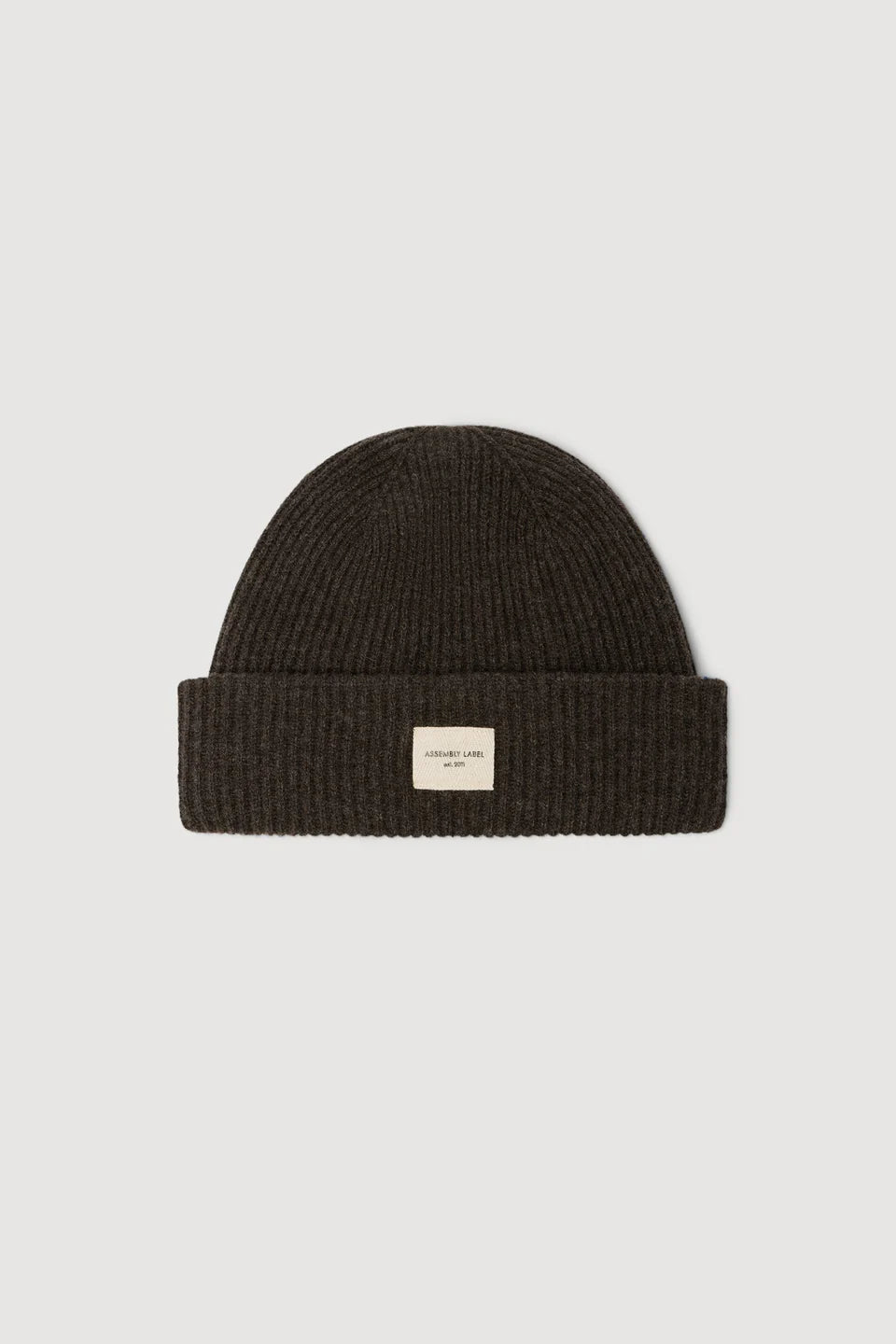 WOOL RIB BEANIE | GANACHE