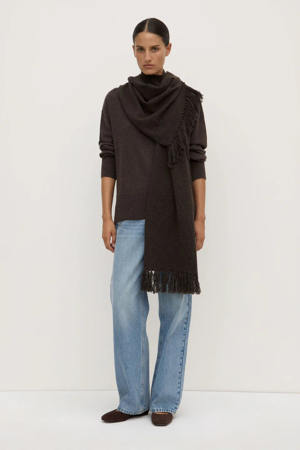 WOOL SCARF | GANACHE