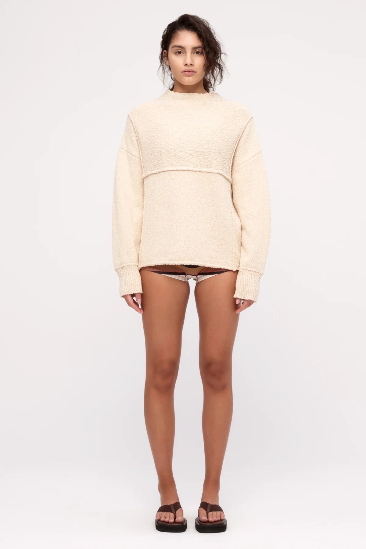 BOUCLE KNIT JUMPER | COCONUT