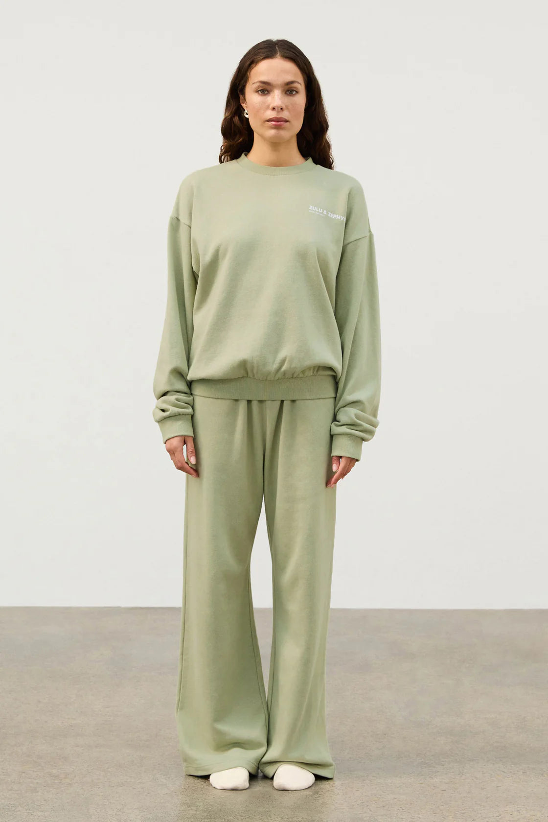 FLEECE SPORT SWEAT PANT | EUCALYPTUS