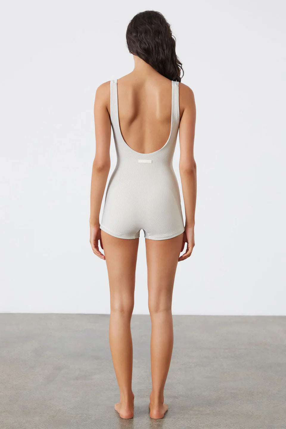 STRIPE RIB BRALETTE BODYSUIT | COCONUT