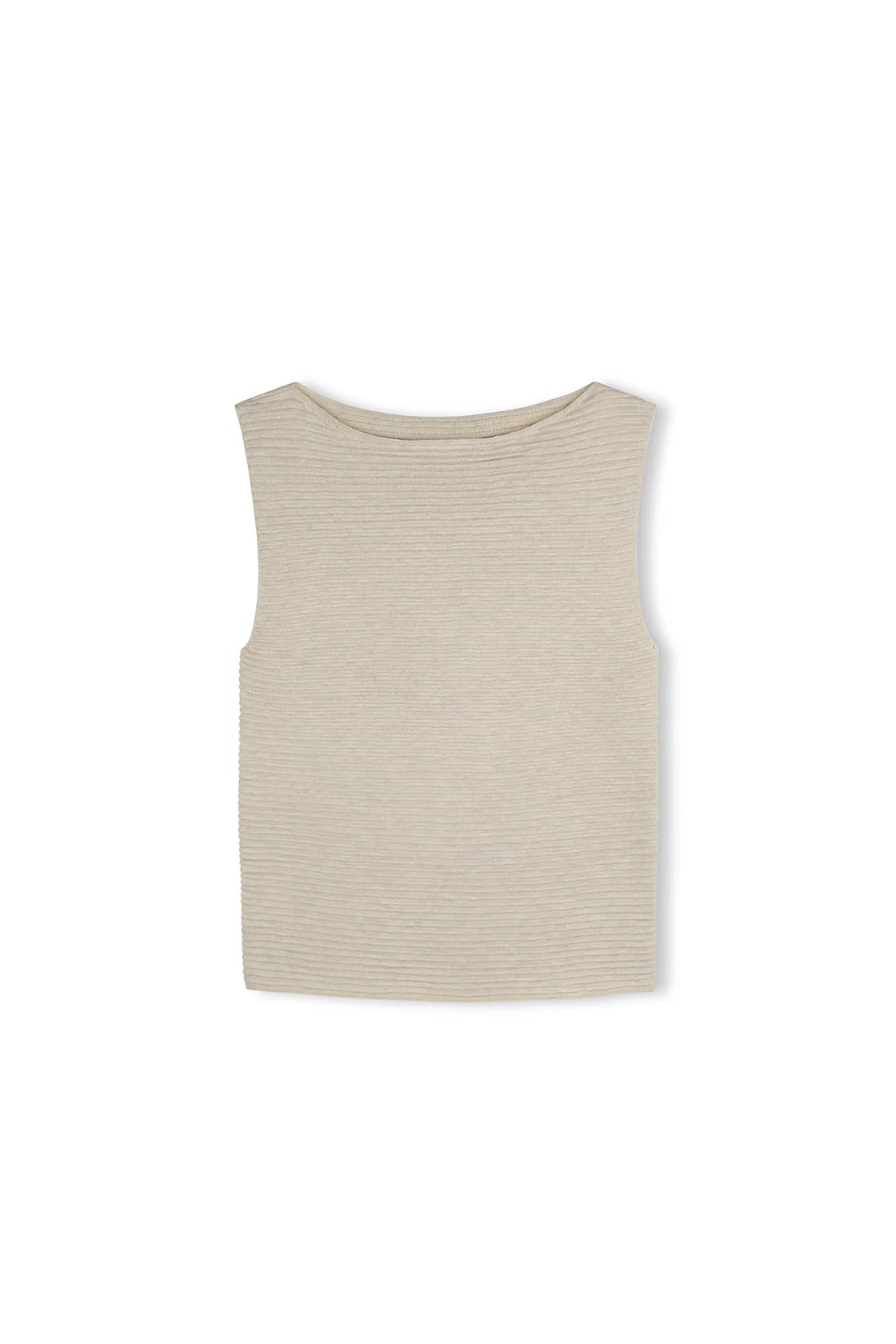 NATURAL TEXTURED KNIT TOP