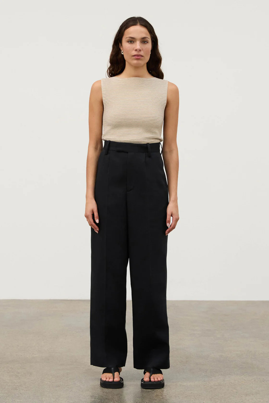 RECYCLED TAILORED PANT | BLACK