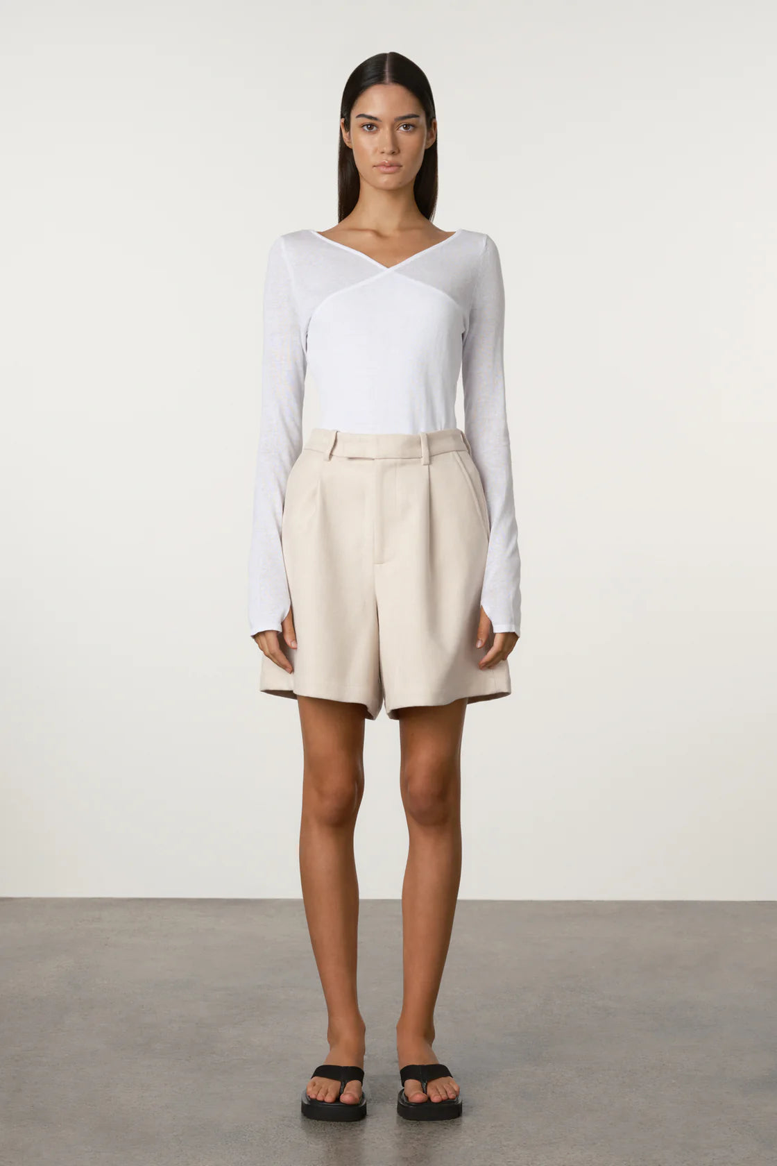 LAYERED KNIT TOP | WHITE