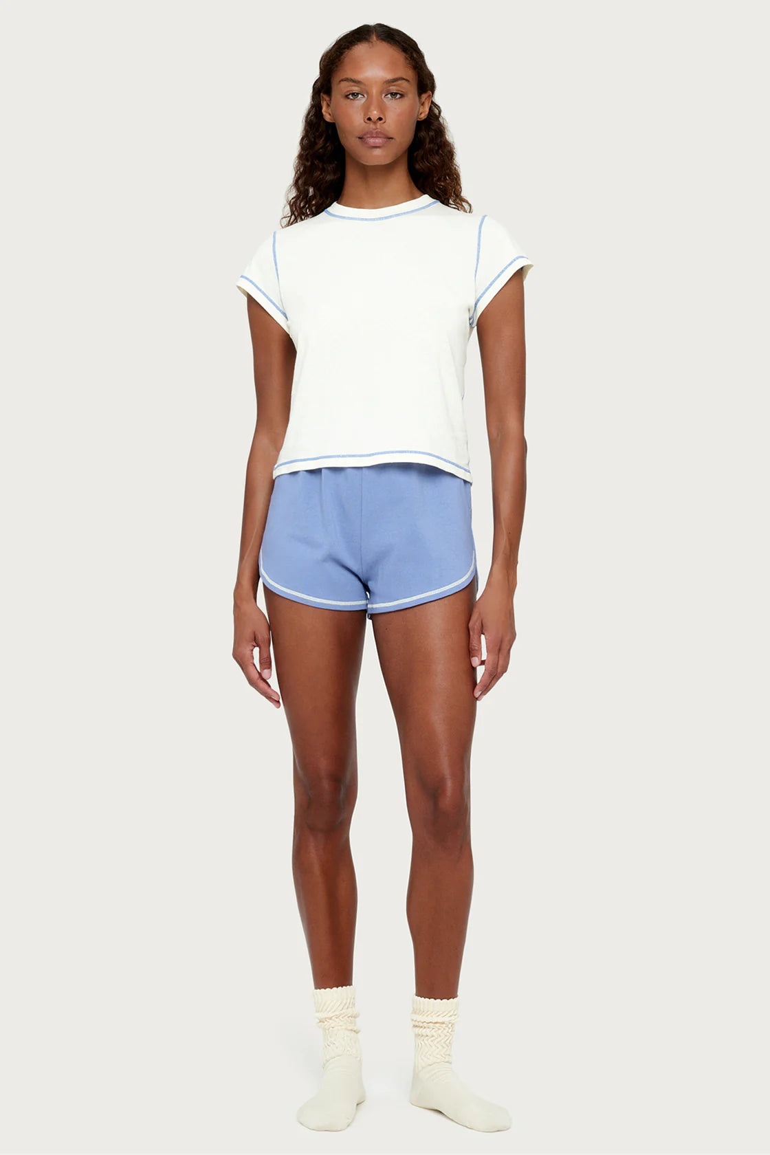 JERSEY SHORT | DENIM BLUE