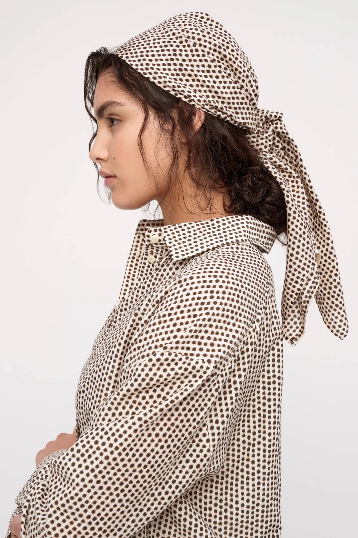 COTTON SILK SCARF | NATURAL SPOT