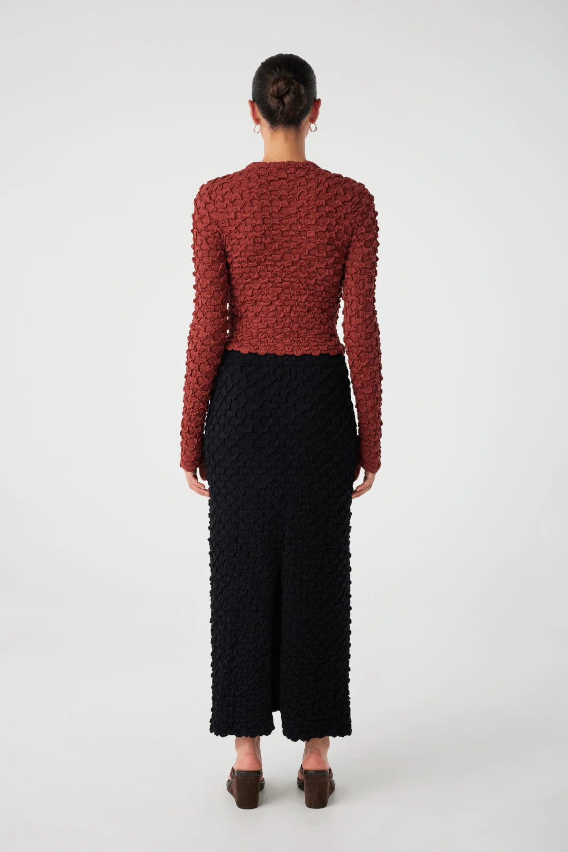 SUVI HIGH NECK TOP | HALF RED
