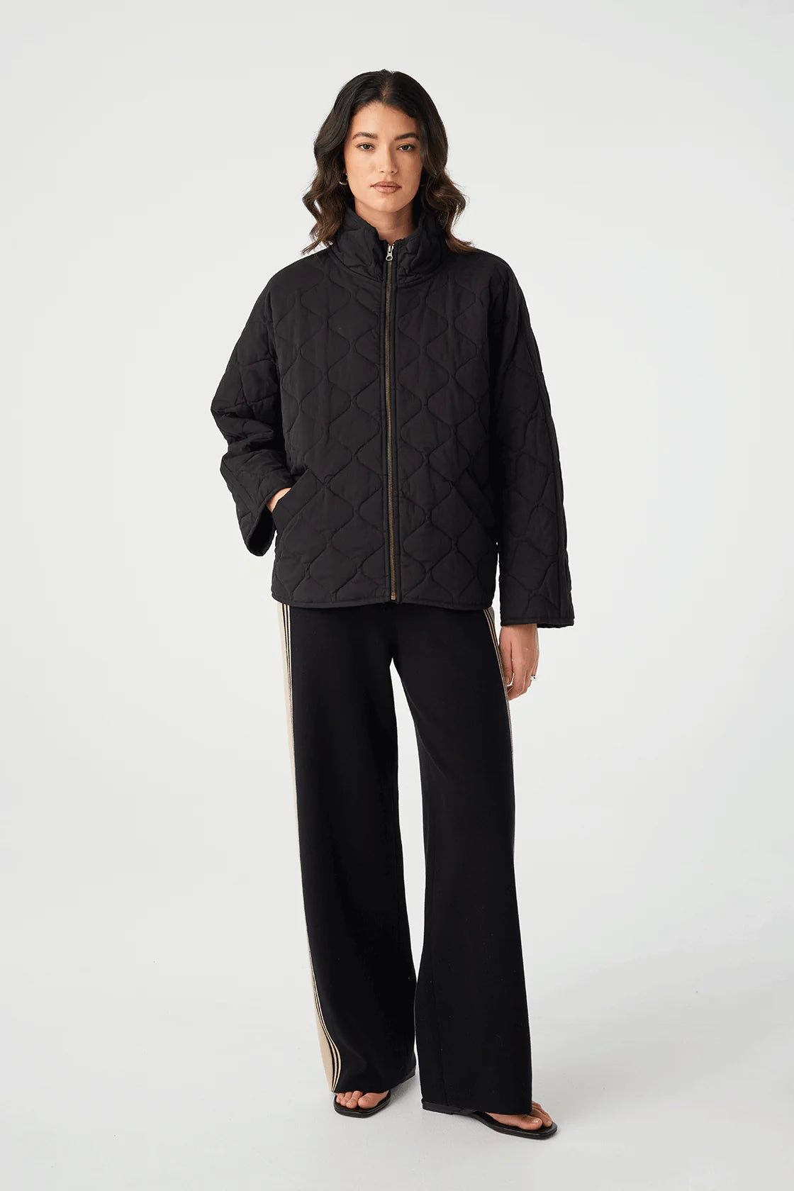 EMERY PANT | BLACK & TAUPE