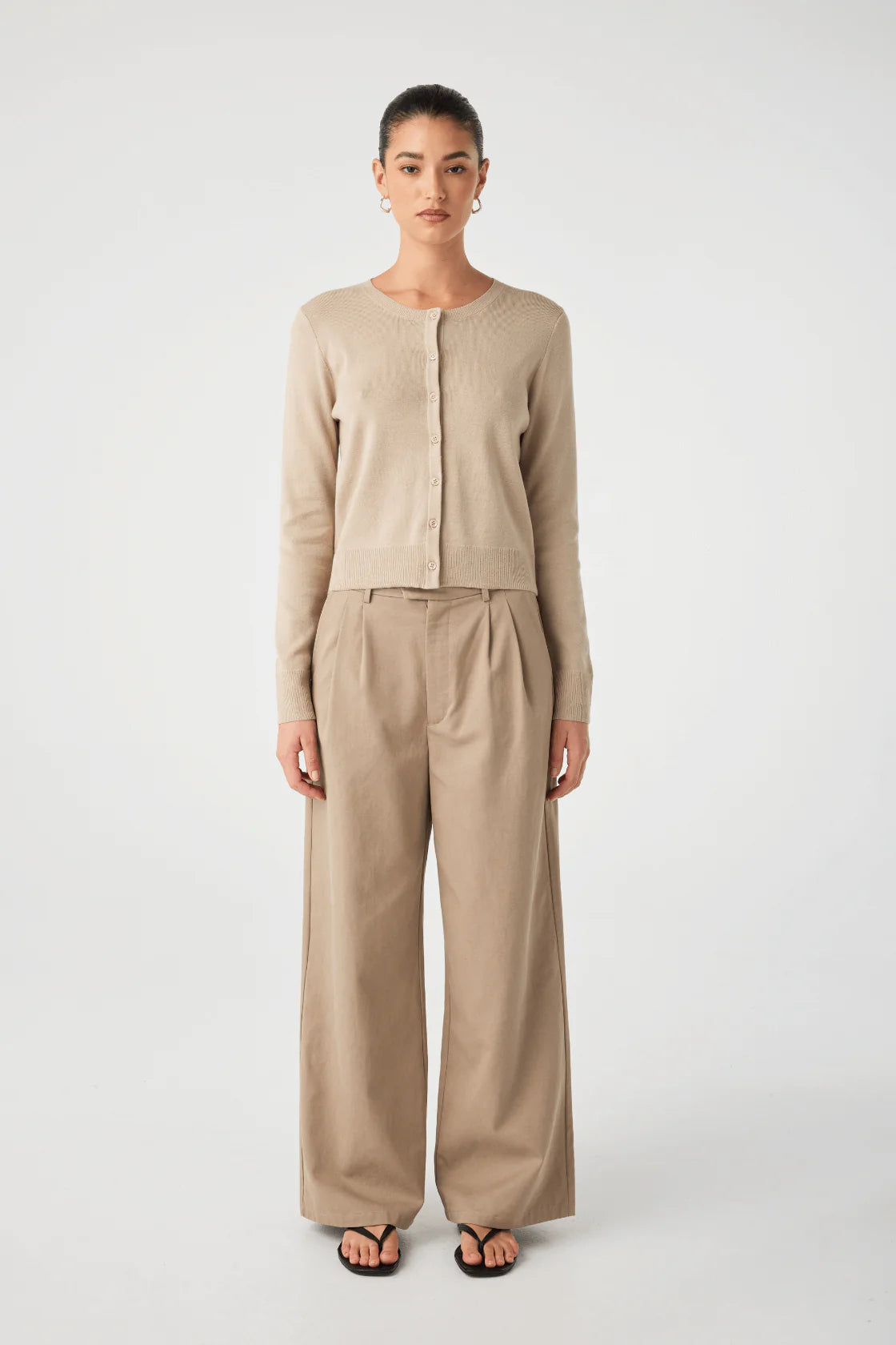 FLYNN CARDIGAN | TAUPE