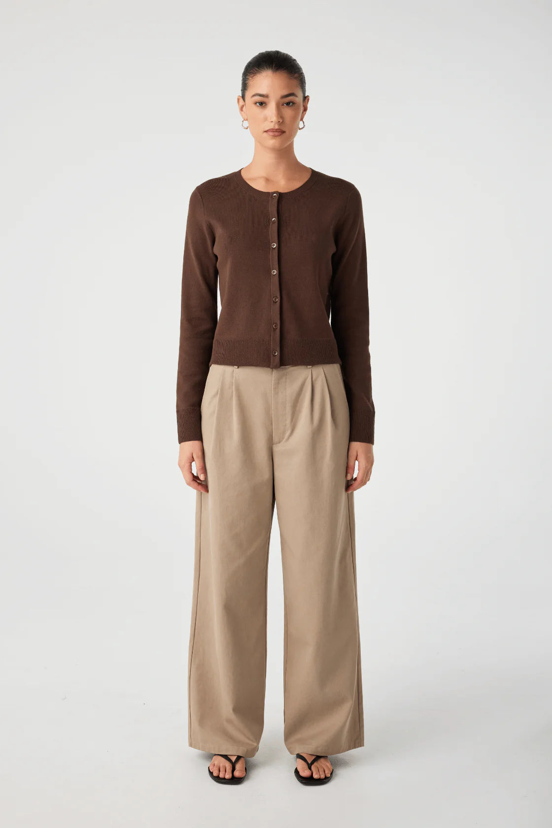 FLYNN CARDIGAN | ESPRESSO