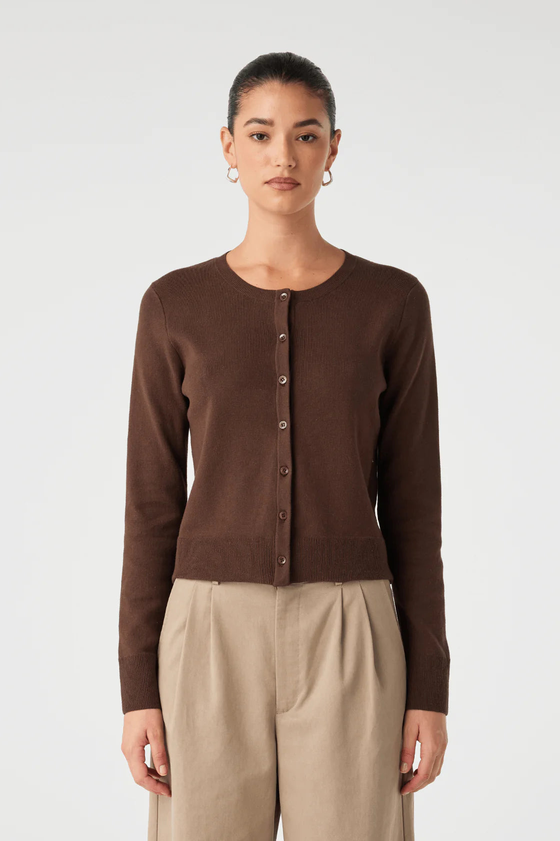 FLYNN CARDIGAN | ESPRESSO