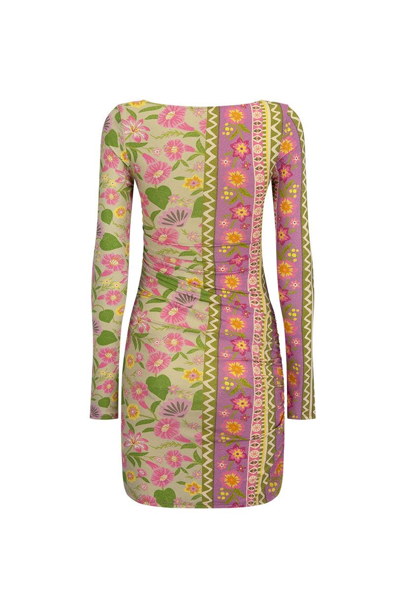 GOLDIE SHIMMER MINI DRESS | DESERT ROSE