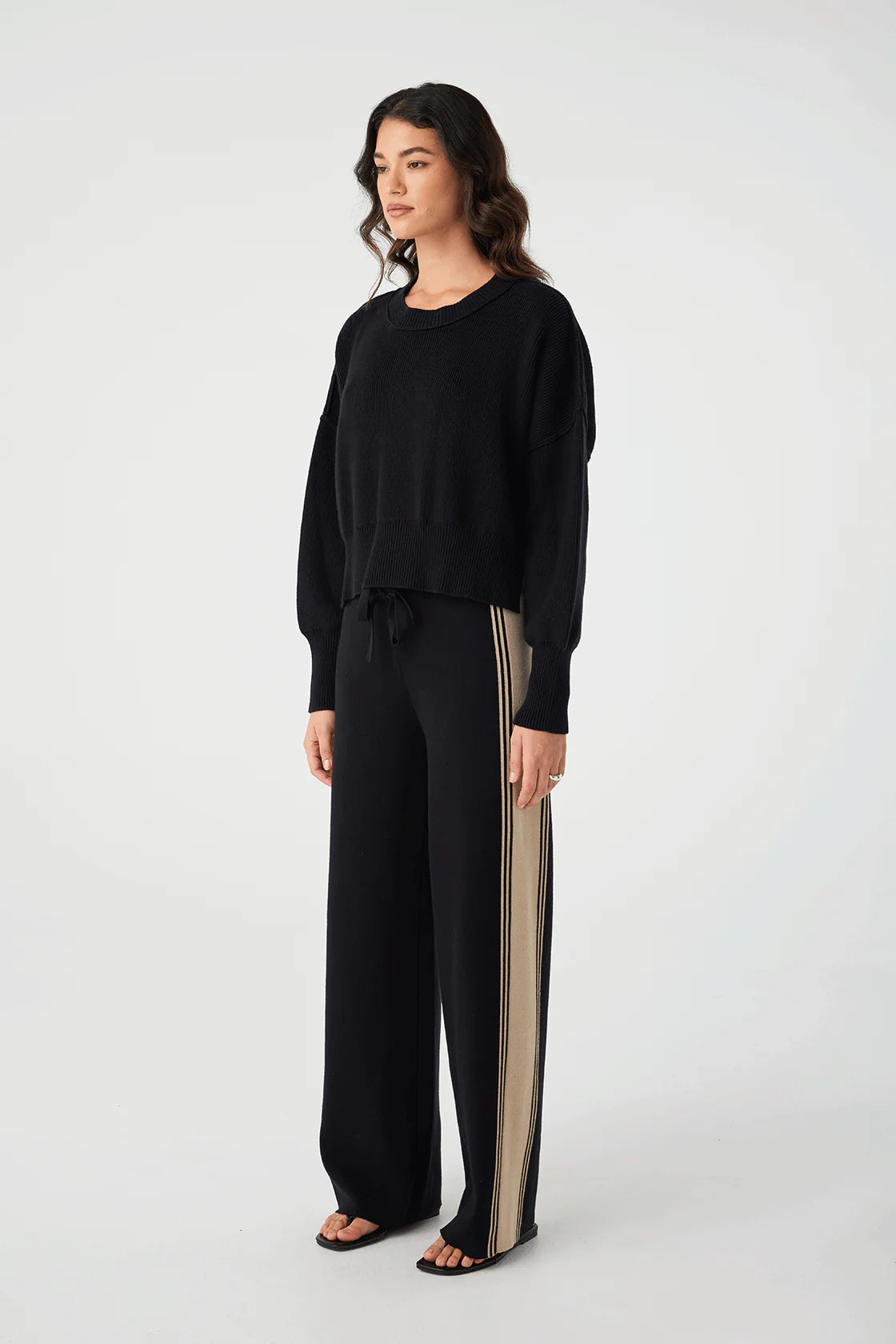 EMERY PANT | BLACK & TAUPE
