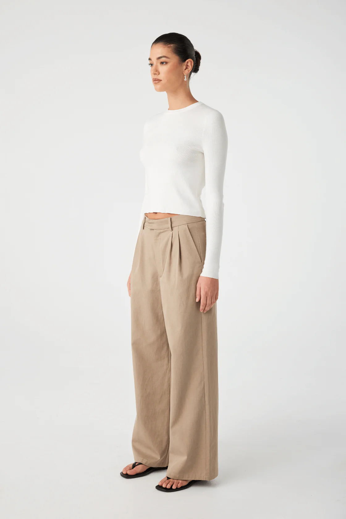 LINA TAILORED PANT | TAUPE