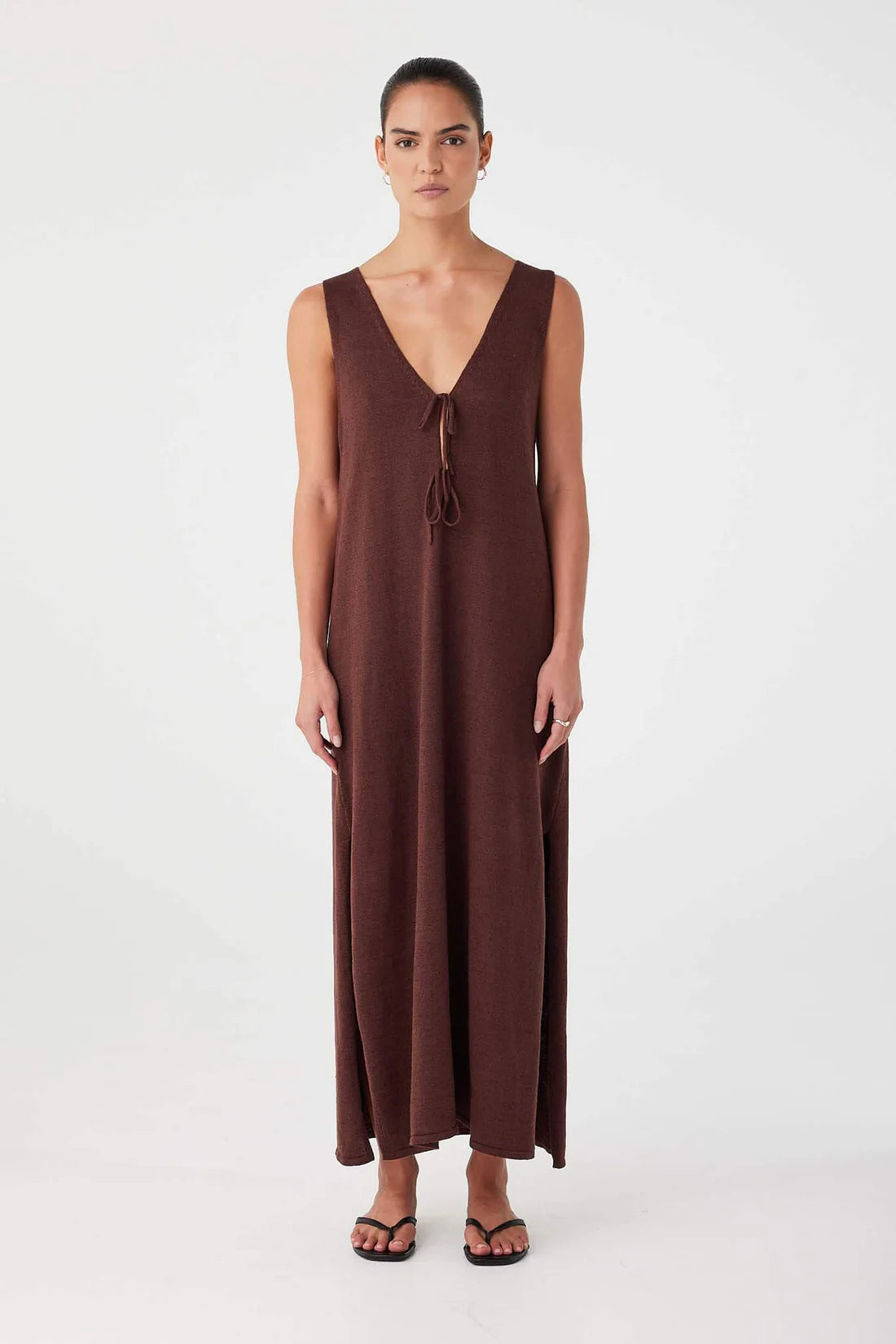 POPPY REVERSIBLE MAXI DRESS | CHOCOLATE