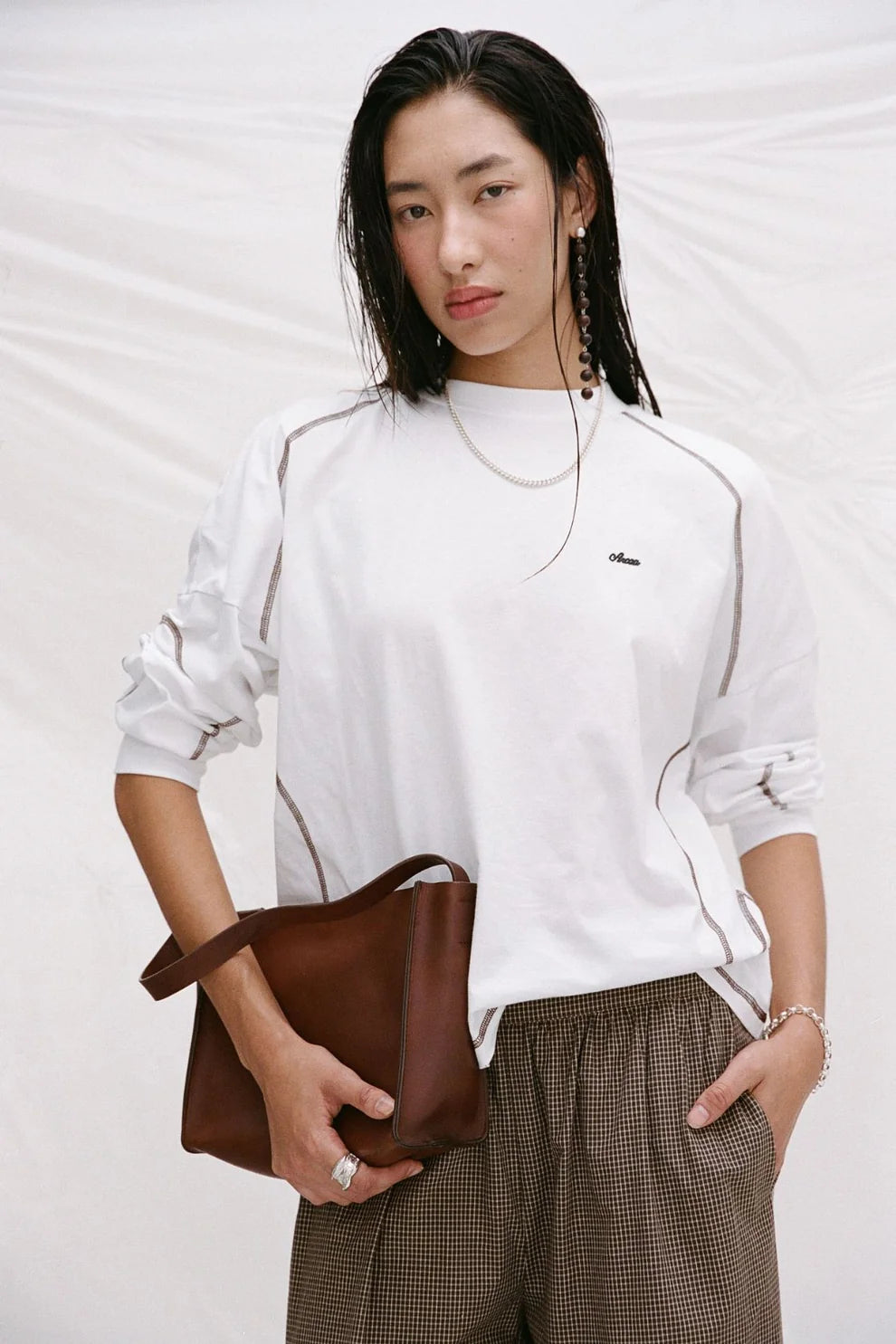 KESH LS TEE | CREAM & ESPRESSO