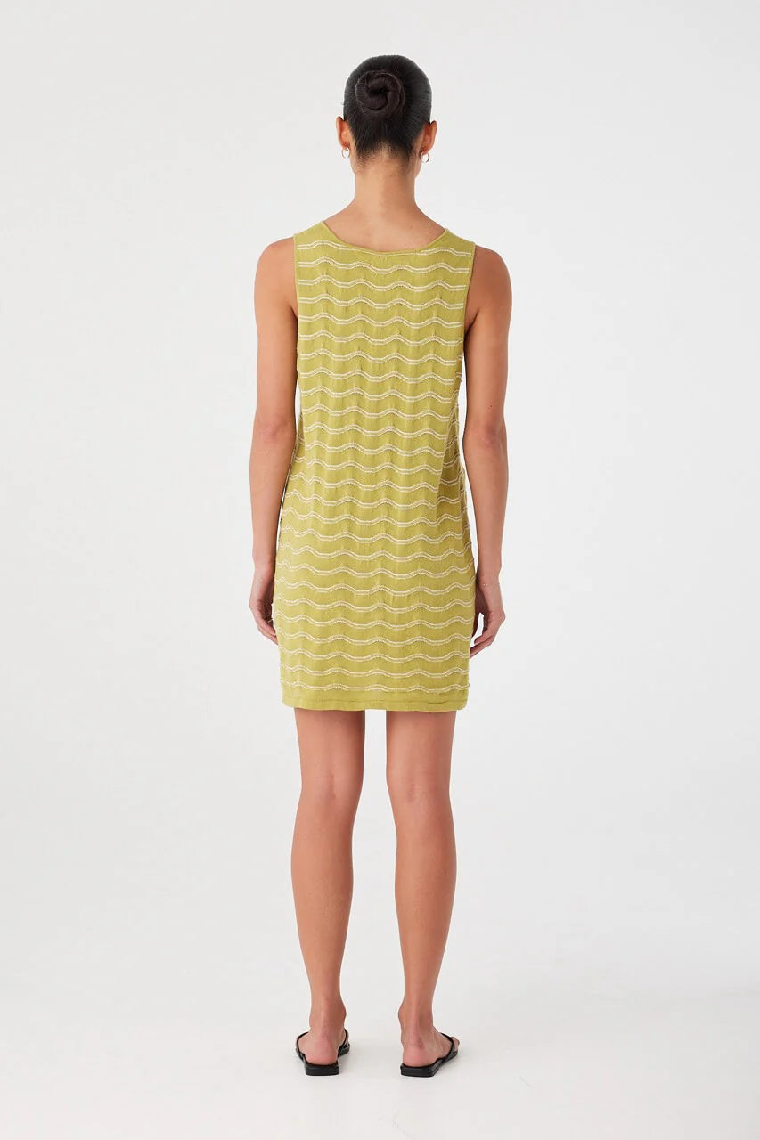 ONDA SHIFT DRESS | MATCHA WAVE