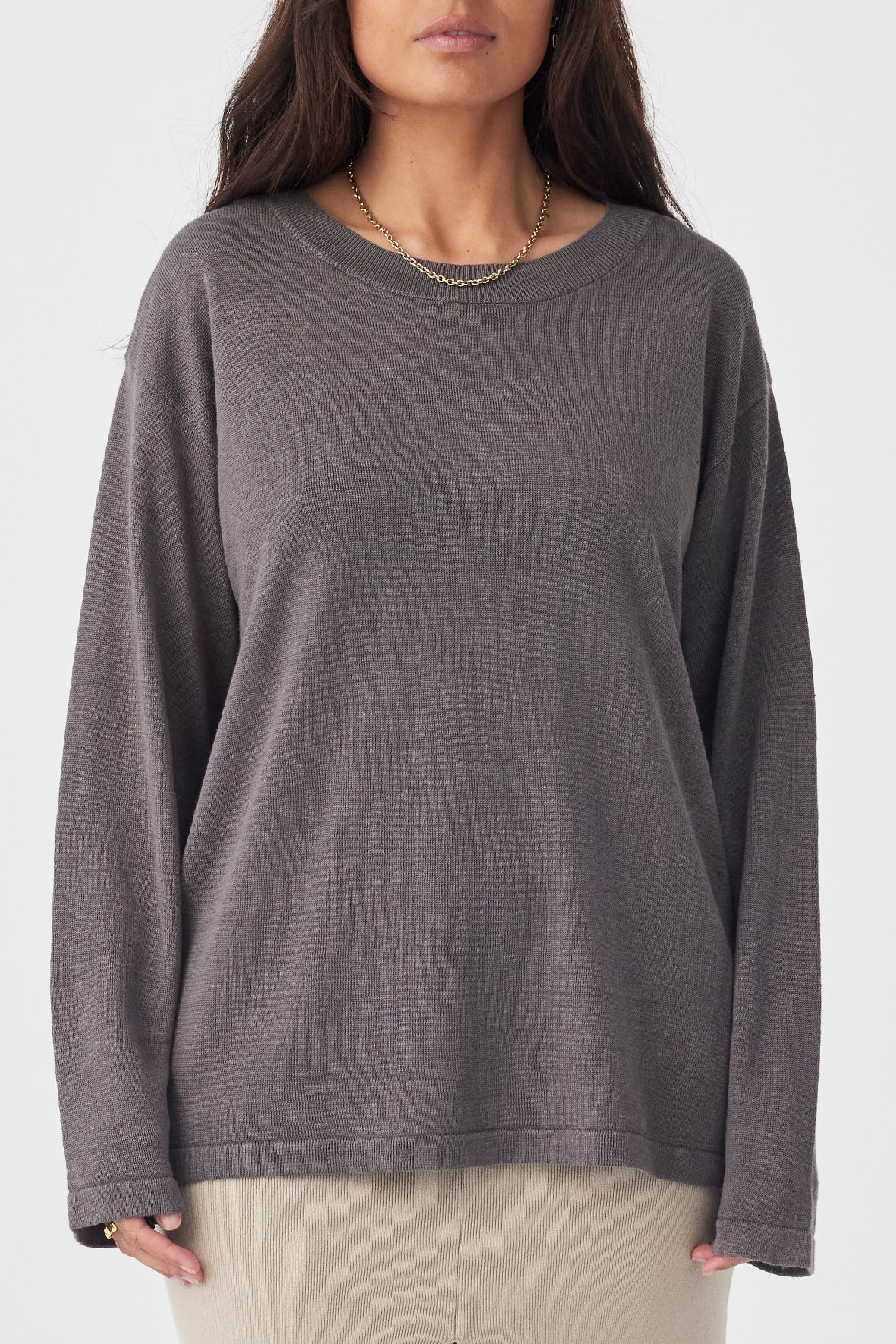 HUGO LONG SLEEVE T-SHIRT | GREY