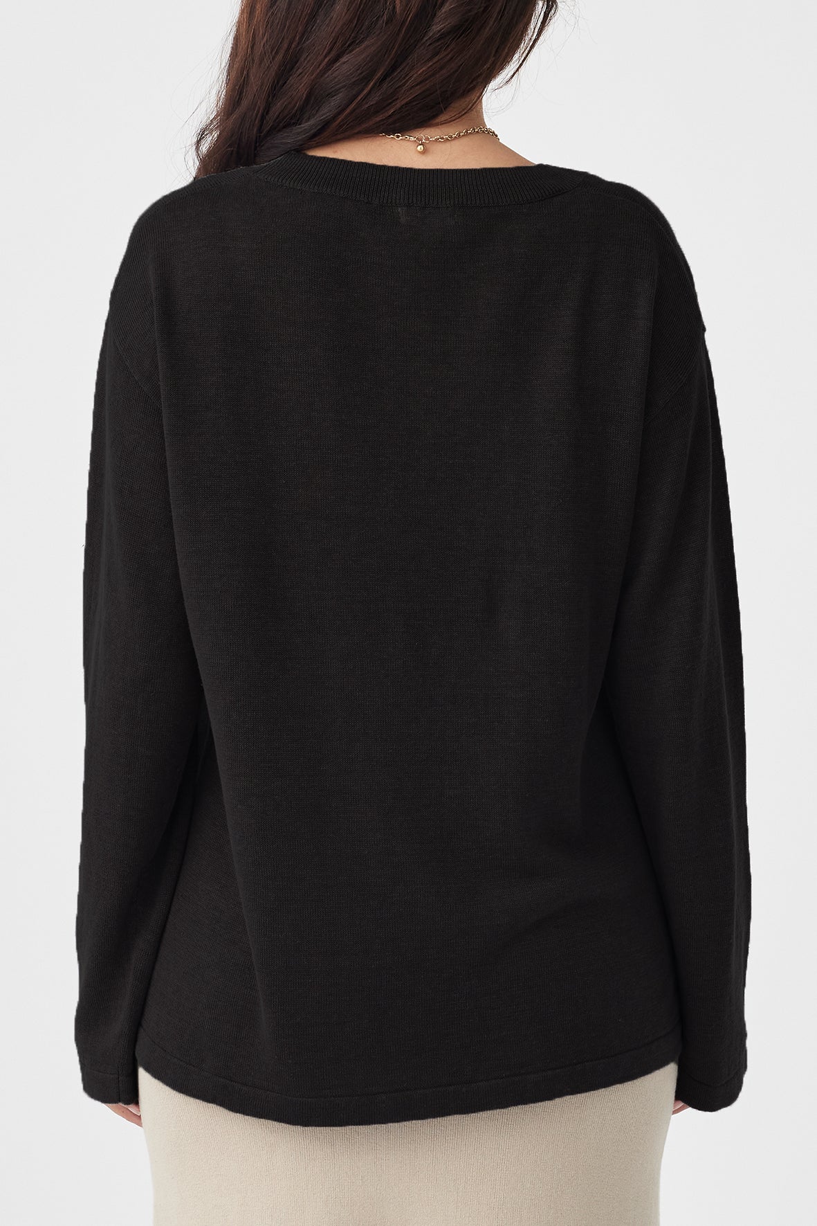 HUGO LONG SLEEVE T-SHIRT | BLACK