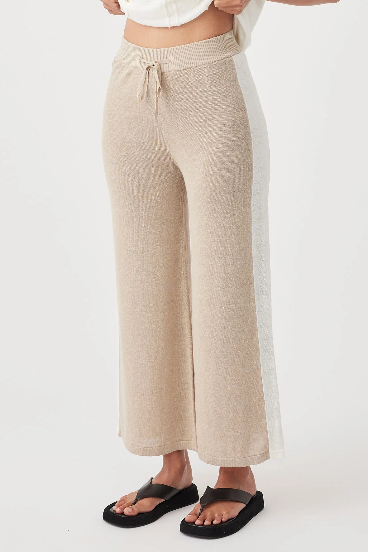 LARRI PANT | TAUPE & CREAM