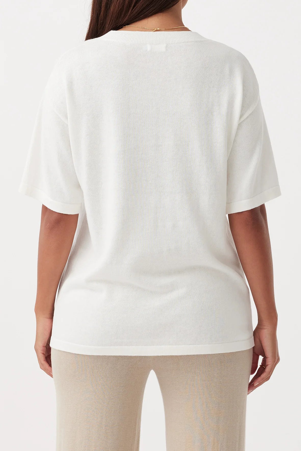 ADA ORGANIC COTTON LINEN T-SHIRT | CREAM