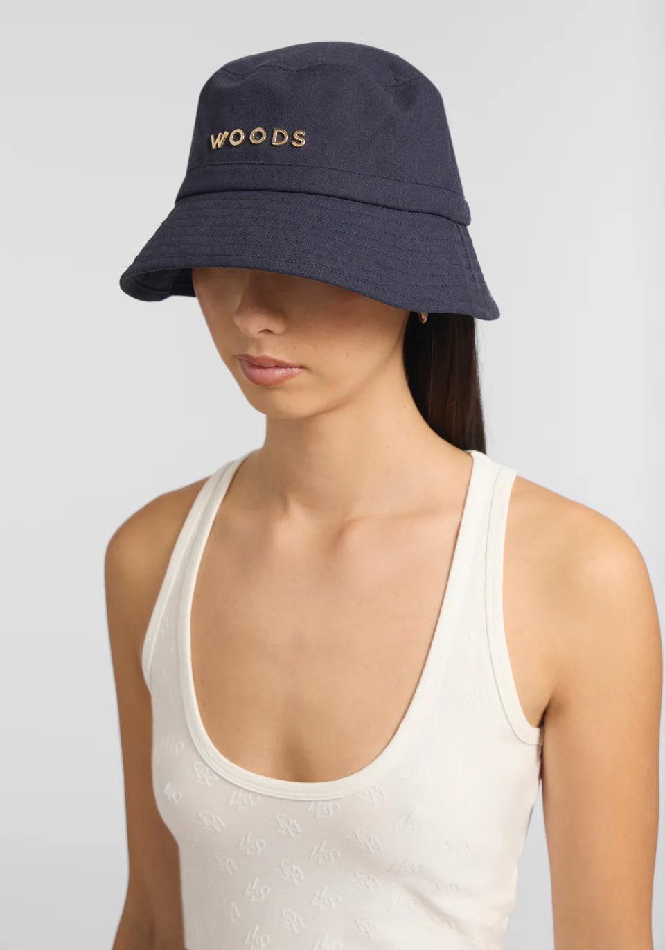 WOODS METAL BUCKET HAT | BLACK