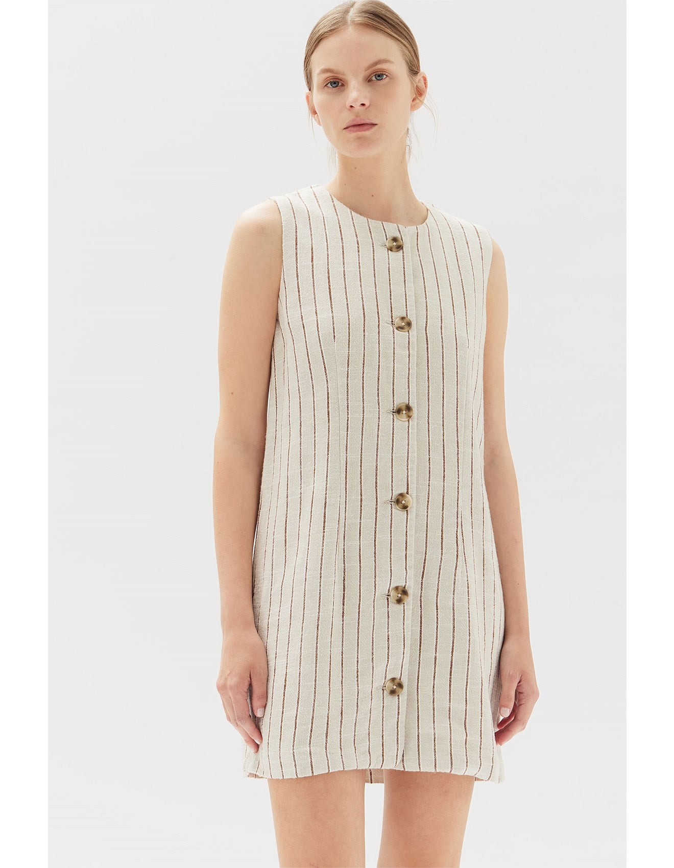 CORALIE MINI DRESS | OAT STRIPE