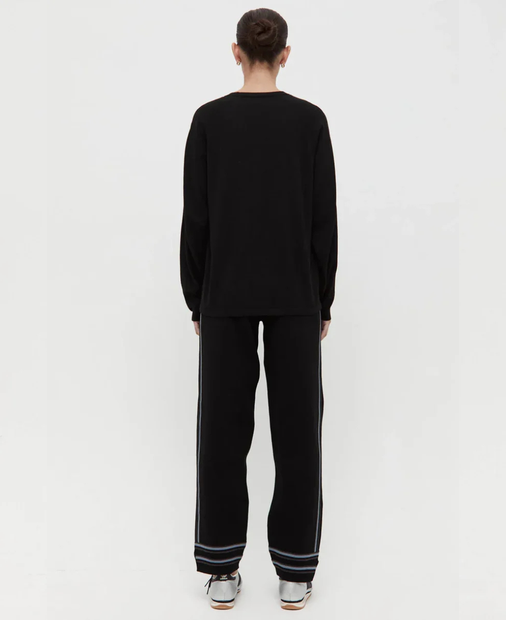 ORGANIC MOTLEY TRACK PANT | BLACK