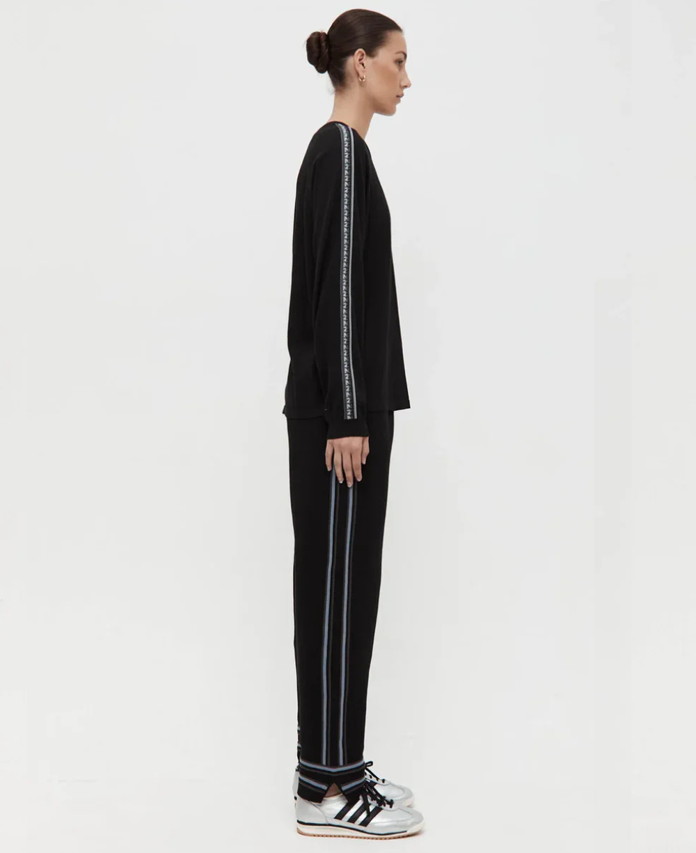 ORGANIC MOTLEY TRACK PANT | BLACK