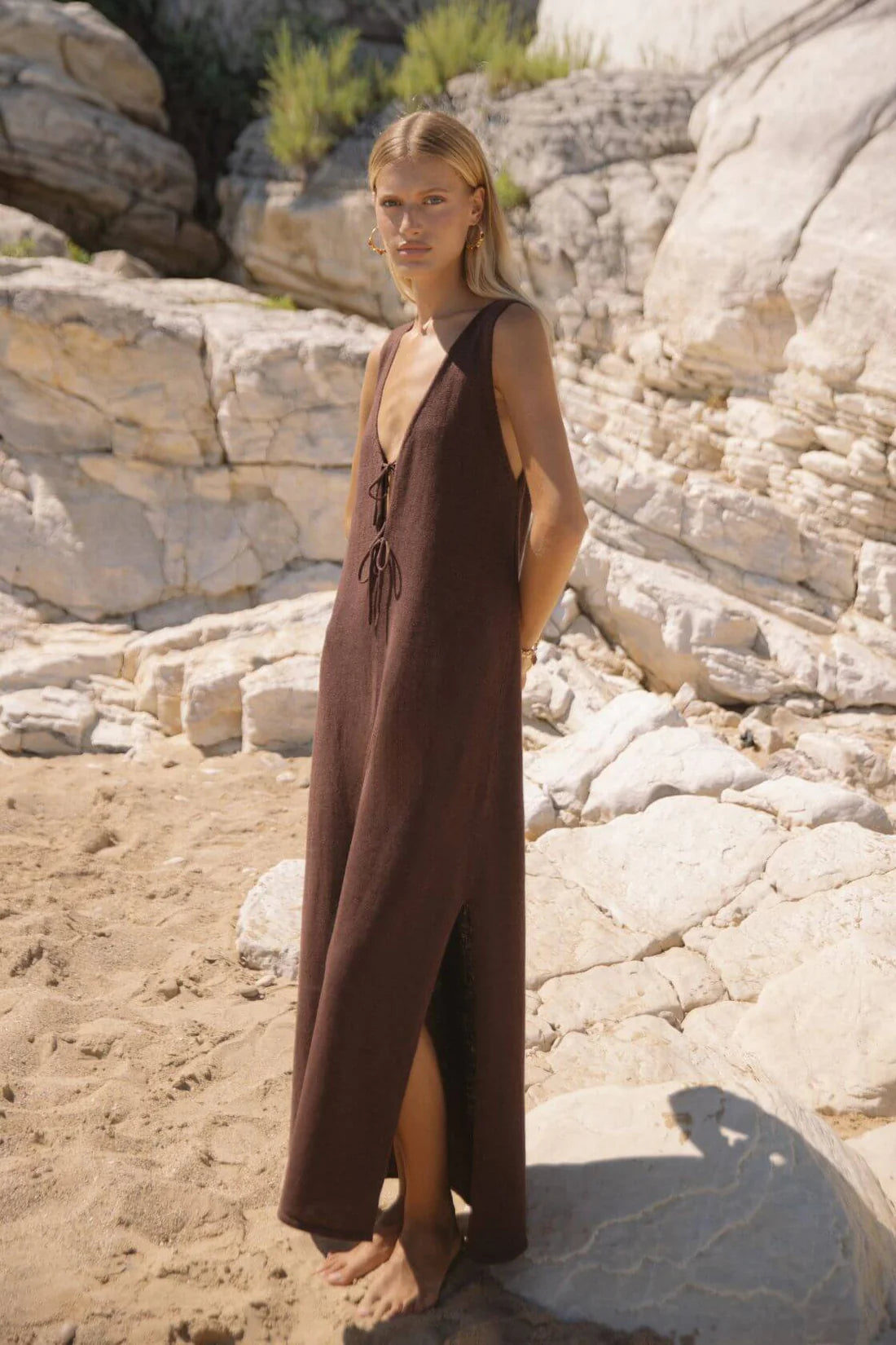 POPPY REVERSIBLE MAXI DRESS | CHOCOLATE