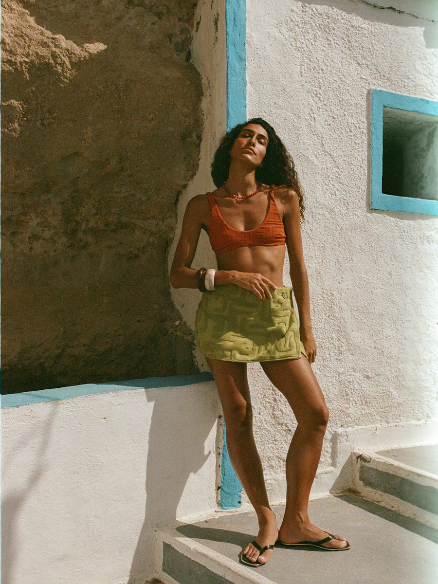 TOWELLING WRAP SKIRT | KIN ALOE